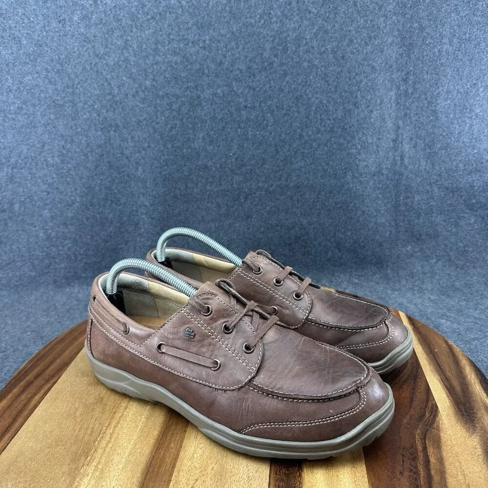 Finn Comfort Men’s Shoes Size 8W Brown Leather Lace Up Casual Germany Surfside